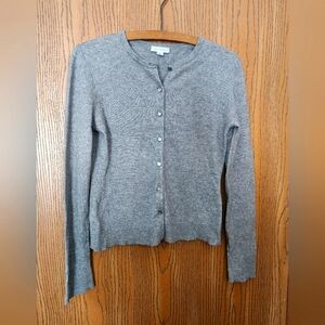 Garnet Hill 100% cashmere Gary Button Up Cardigan